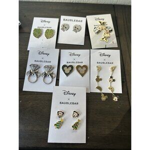 Lot Of 7 Disney x BAUBLEBAR Mickey & Minnie Mouse Earrings Every Holiday Heart